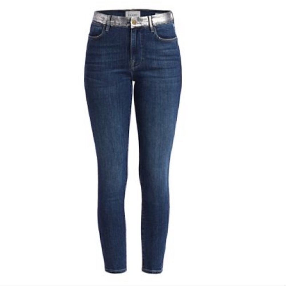 𝅺💙 Frame Le High Skinny Foil Pocket High Rise Jeans - 24